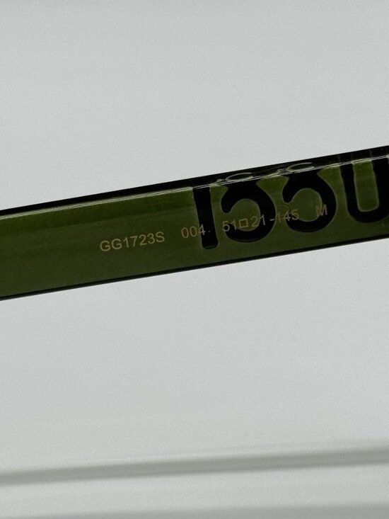 New Gucci GG1723S 004 Green Gray Unisex Sunglasses main image 6